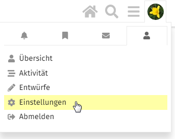Screenshot Einstellungen E-Mail-Benachrichtigungen
