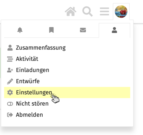 Screenshot Einstellungen E-Mail-Benachrichtigungen